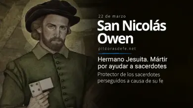 San Nicolás Owen, Jesuita, Albañil y Mártir por haber protegido y ayudado a muchos Sacerdotes