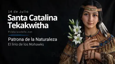 Santa Catalina Tekakwitha, Virgen Indígena iroquesa conocida como el lirio de los Mohawks
