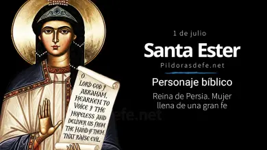 Santa Ester, Reina y mujer llena de fe: Defensora del pueblo de Dios