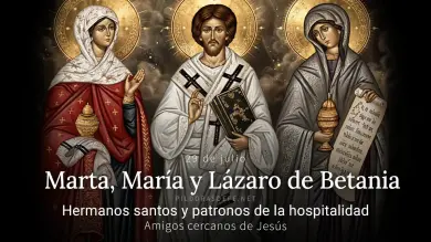 Santa Marta, María y Lázaro de Betania: Patronos de la santa hospitalidad