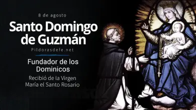 Santo Domingo de Guzmán, a quien La Virgen le enseñó el Rosario Santo Domingo de Guzmán: Promotor el rezo del Santo Rosario