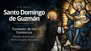 Santo Domingo de Guzmán, a quien La Virgen le enseñó cómo rezar el Santo Rosario