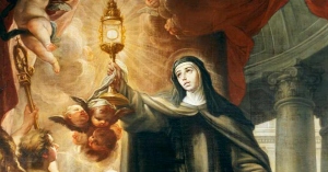 Saint Clare of Assisi. Disciple of St. Francis. Founder of the Poor Clares