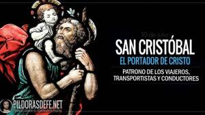 San Cristóbal, el portador de Cristo. Patrono de los viajeros