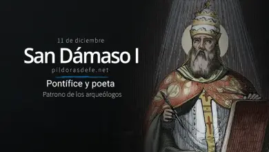 San Dámaso I, Pontífice y Poeta. Biografía, vida e historia San Dámaso I, Papa y poeta. Patrono de los Arqueólogos