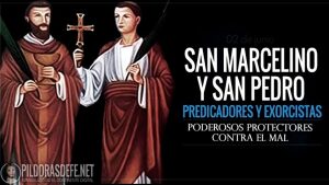 Santos Marcelino y Pedro, presbítero y exorcista. Mártires. Biografía san marcelino san pedro santos martires sacerdote exorcista biografia