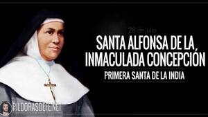 Santa Alfonsa de la Inmaculada Concepción. Abogada contra enfermedades