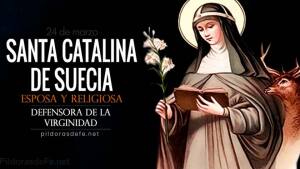 Santa Catalina de Suecia. Esposa y religiosa. Biografía y vida