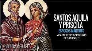 San Aquila y Santa Priscila. Matrimonio santo. Esposos mártires