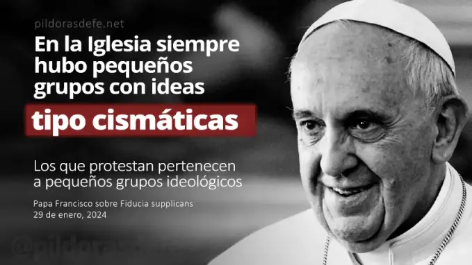 Papa Francisco sobre Fiducia siempre hubo grupos con ideas tipo cismaticas