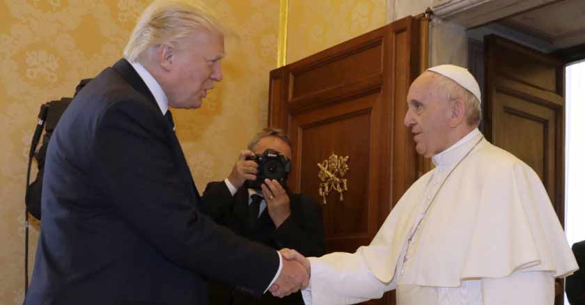 papa francisco donald trump vaticano recibe visita del presidente trump