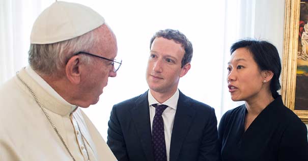 papa francisco encuentro mark zuckeberg fundador facebook