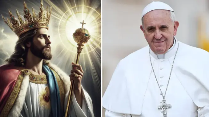 papa francisco la fuerza de jesucristo rey del universo cristo rey la fuerza del amor