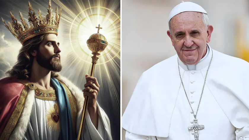 papa francisco la fuerza de jesucristo rey del universo cristo rey la fuerza del amorwebp