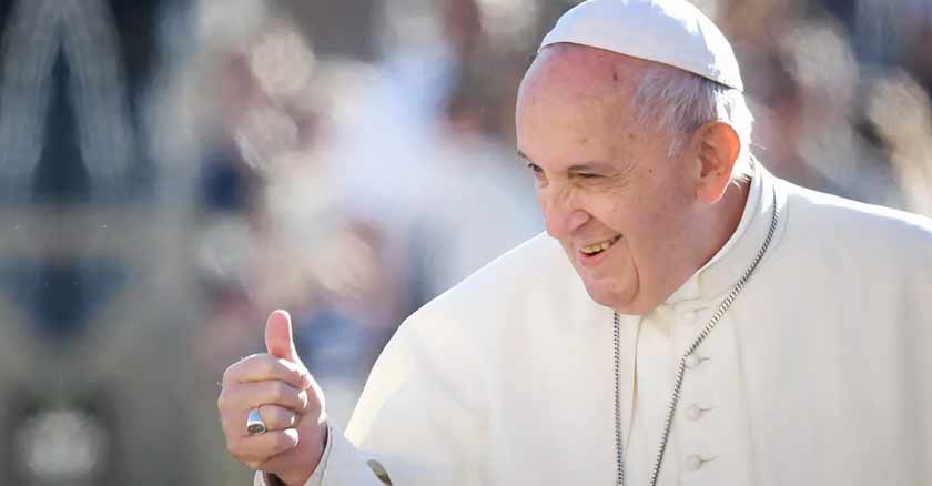 papa francisco levanta su pulgar ok frases del papa francisco ser verdadero cristiano