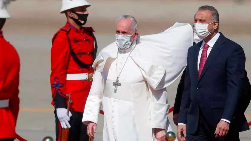 papa francisco llegada irak visita avion presidente peregrino paz penitente