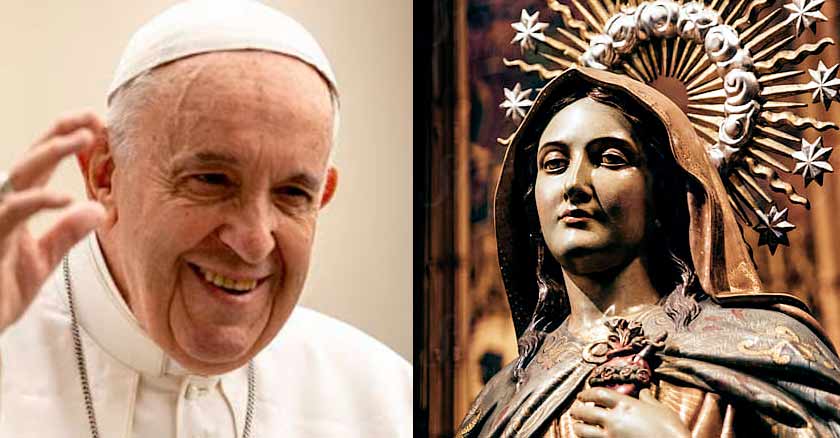 papa francisco maria es madre de esperanza tiempos de oscuridad