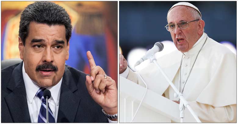papa francisco vaticano a maduro respetar la constitucion y pueblo