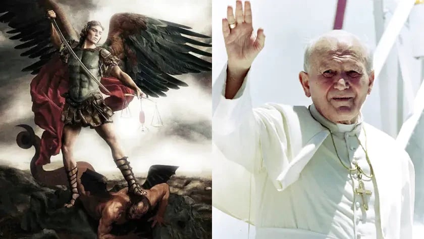 San Juan Pablo II pidió retomar la oración a San Miguel Arcángel