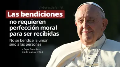 Papa Francisco: ¡No se bendice la unión, sino a las personas!