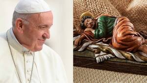 pope francis sleeping saint joseph