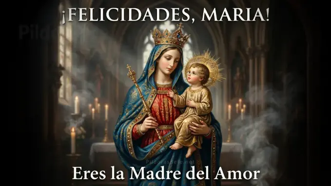 Felicidades Maria Virgen eres Madre del Amor