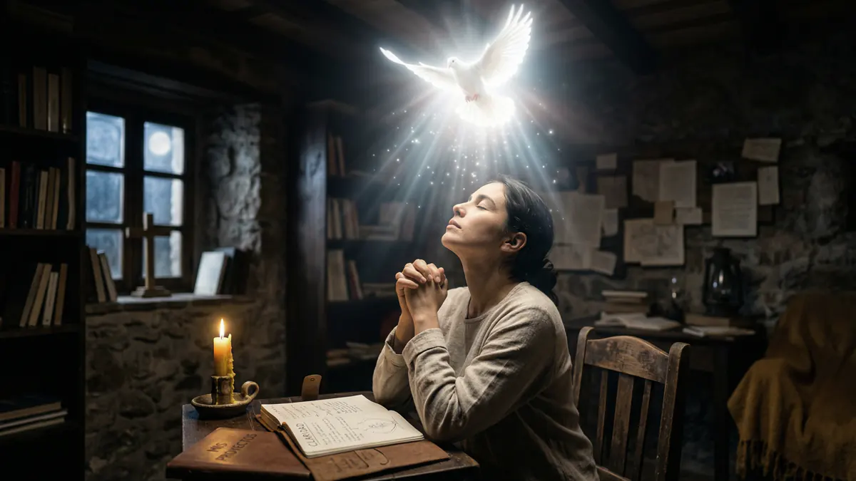 Persona en oracion al Espiritu Santo por exito en proyectos y discernimientowebp