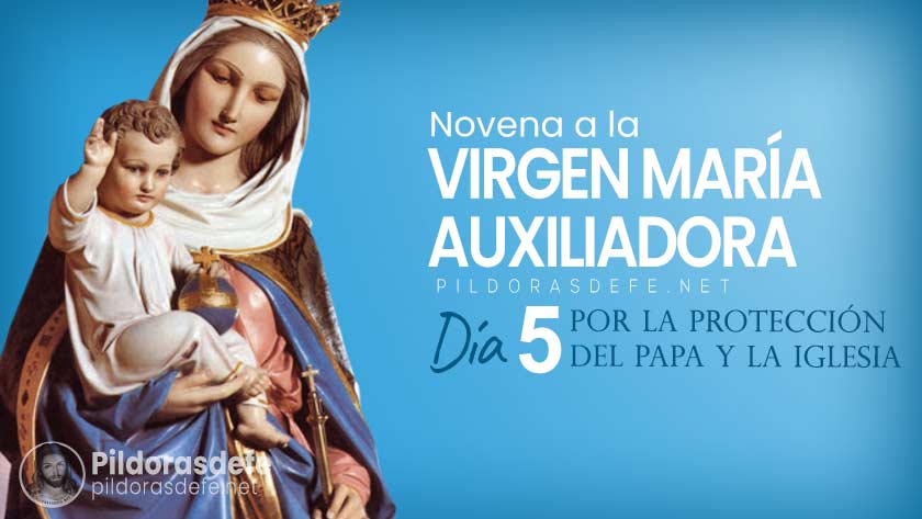 novena a la virgen maria auxiliadora dia  proteccion del papa iglesia