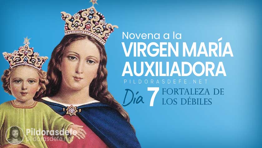 novena a la virgen maria auxiliadora dia  fortaleza de los debiles