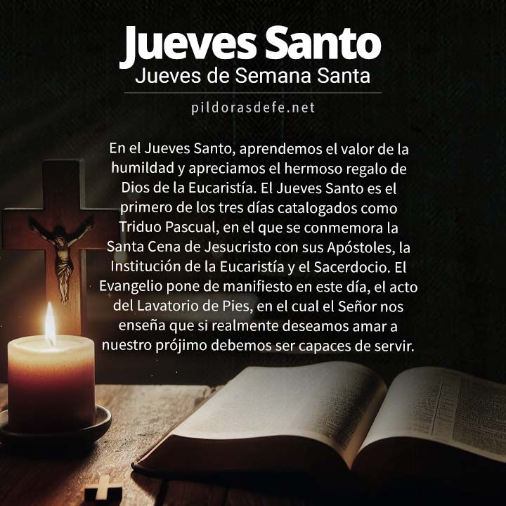 Reflexión y oración para el Jueves Santo, Jueves de Semana Santa