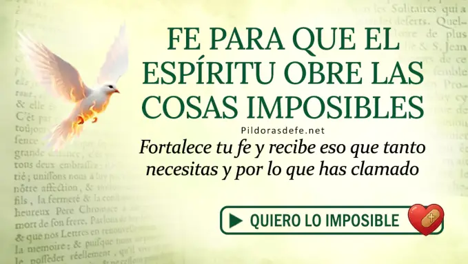 Oracion Espiritu Santo dia lunes 
