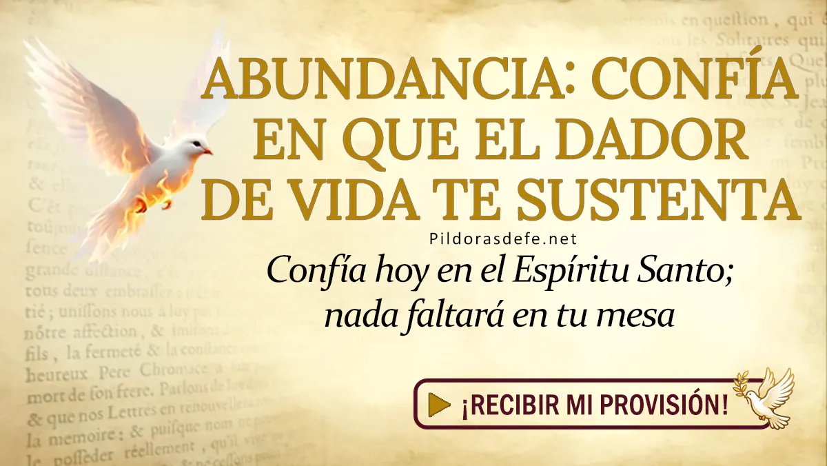 Oracion al Espiritu Santo dia domingo sustento webp