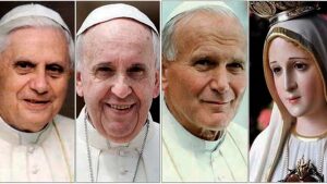 amor devocion comparen tres papas benedicto francisco juan pablo ii virgen de fatima