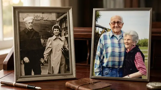 Historia de amor matrimonio mueren juntos manos entrelazadas