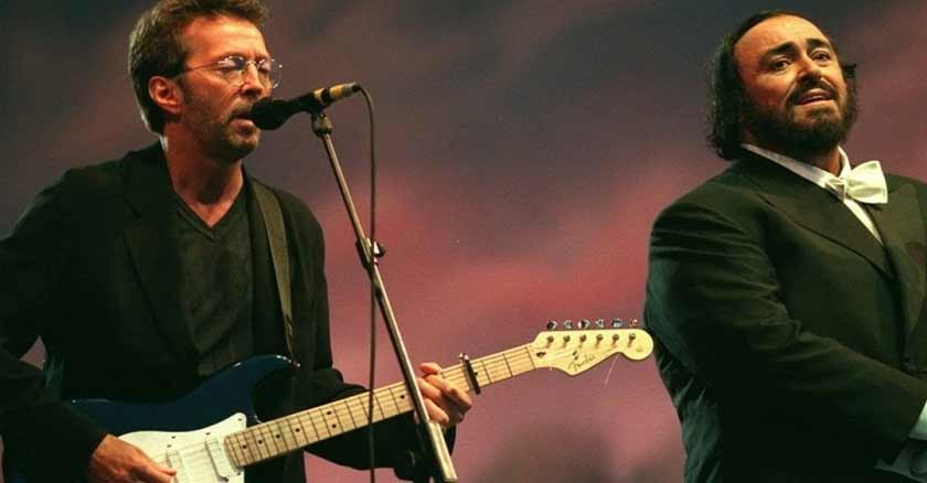 eric clapton canta con pavarotti cancion que escribio a virgen maria